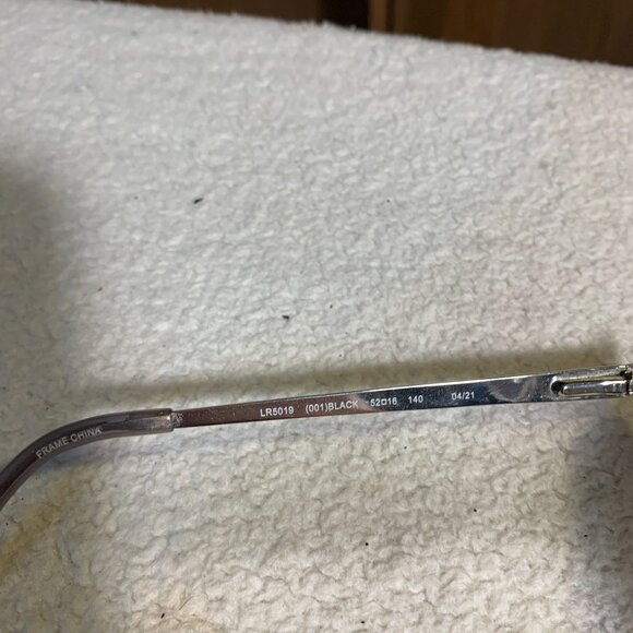 Lenton & Rusby LR5019 001 Black Eyeglasses Silver Square Full Rim 52-16 140 - Picture 7 of 11